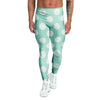 Aqua Polka Dot Men's Leggings-grizzshop