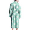 Aqua Polka Dot Men's Robe-grizzshop