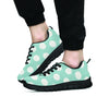 Aqua Polka Dot Men's Sneakers-grizzshop