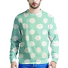 Aqua Polka Dot Men's Sweatshirt-grizzshop