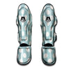 Aqua Polka Dot Muay Thai Shin Guard-grizzshop