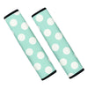 Aqua Polka Dot Seat Belt Cover-grizzshop