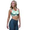 Aqua Polka Dot Sports Bra-grizzshop