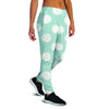 Aqua Polka Dot Women's Joggers-grizzshop