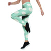 Aqua Polka Dot Women's Leggings-grizzshop