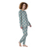 Aqua Polka Dot Women's Pajamas-grizzshop