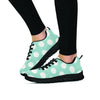 Aqua Polka Dot Women's Sneakers-grizzshop