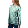 Aqua Polka Dot Women's Sweatshirt-grizzshop