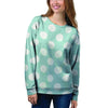 Aqua Polka Dot Women's Sweatshirt-grizzshop