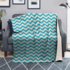 Aqua Wave Striped Print Blanket-grizzshop