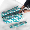 Aqua Zigzag Print Pattern Umbrella-grizzshop