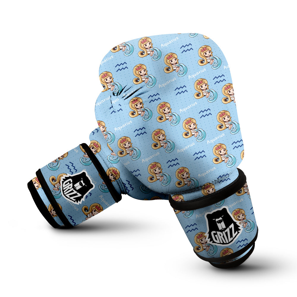 Aquarius Cute Cartoon Print Pattern Boxing Gloves-grizzshop