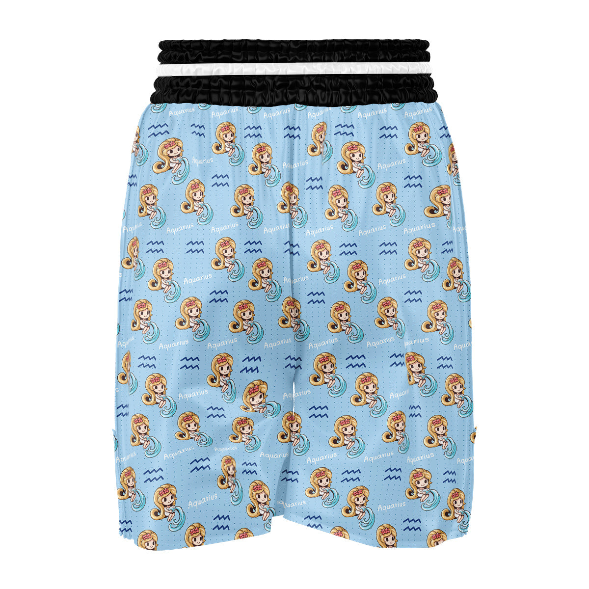 Aquarius Cute Cartoon Print Pattern Boxing Shorts-grizzshop
