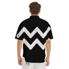 Aquarius Sign White And Black Print Men's Short Sleeve Shirts-grizzshop