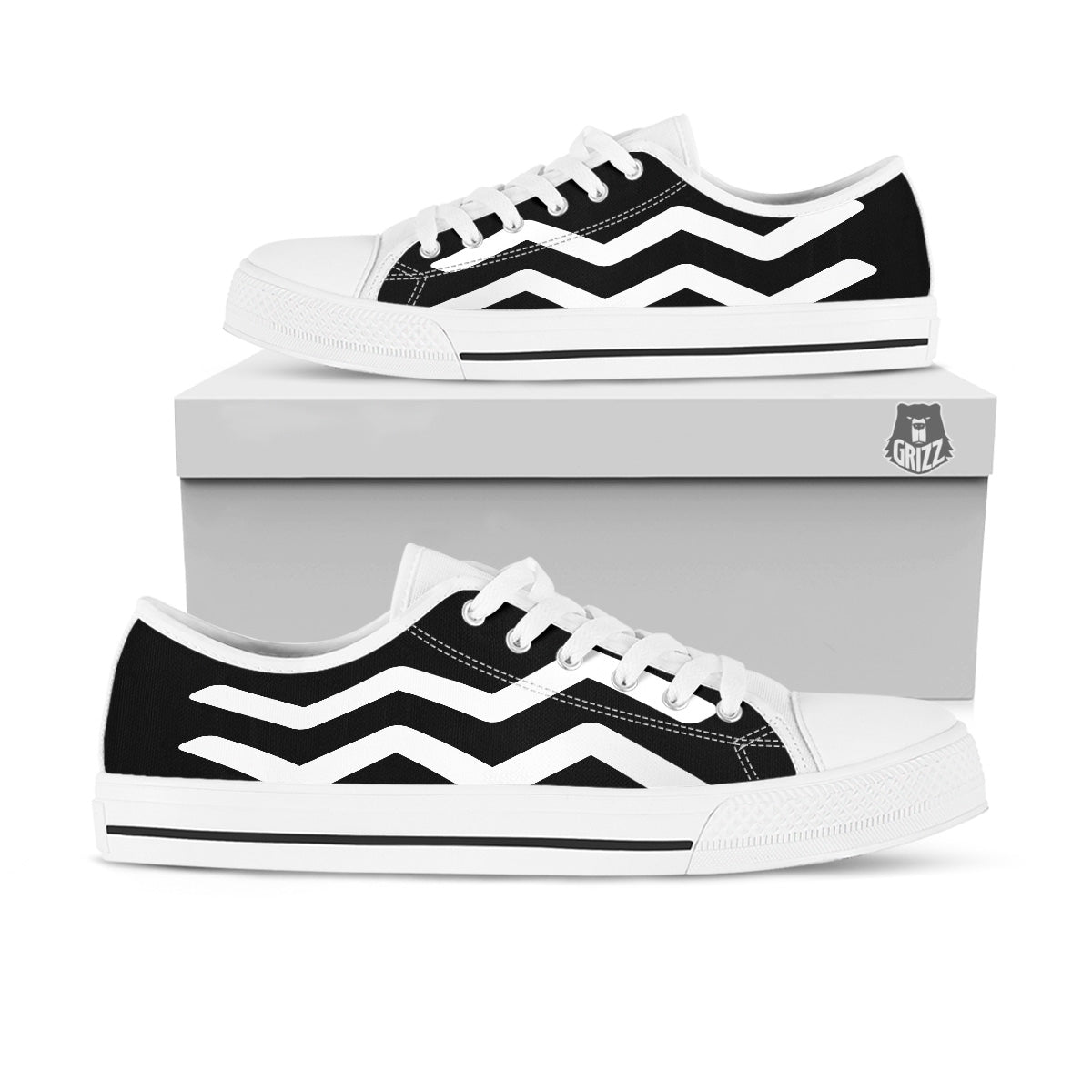 Aquarius Sign White And Black Print White Low Top Shoes-grizzshop