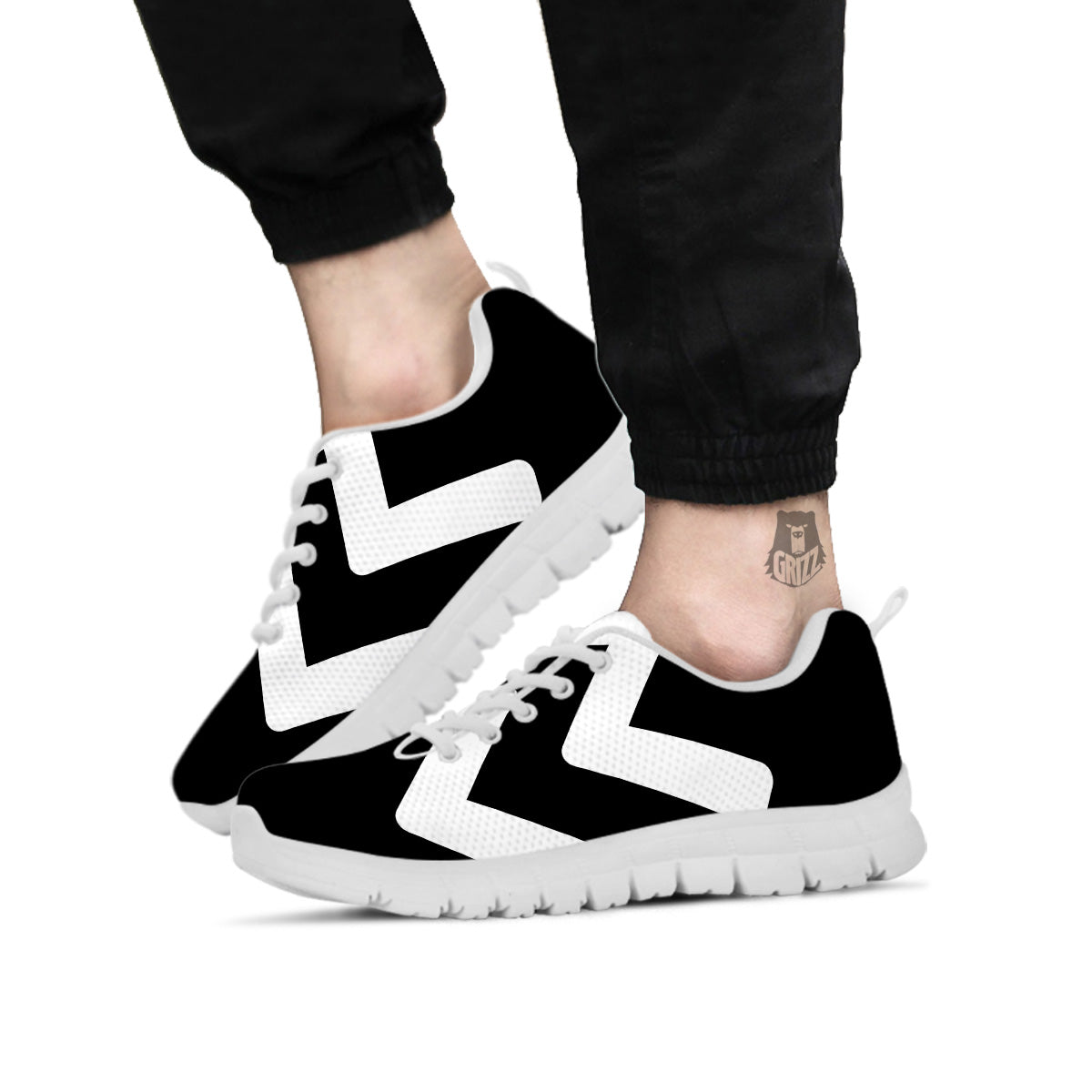 Aquarius Sign White And Black Print White Sneaker-grizzshop