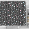 Archery Heart Pattern Print Bathroom Shower Curtain-grizzshop