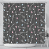 Archery Heart Pattern Print Bathroom Shower Curtain-grizzshop