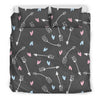 Archery Heart Pattern Print Duvet Cover Bedding Set-grizzshop