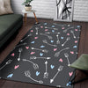 Archery Heart Pattern Print Floor Mat-grizzshop