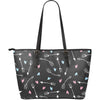 Archery Heart Pattern Print Leather Tote Bag-grizzshop