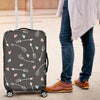 Archery Heart Pattern Print Luggage Cover Protector-grizzshop