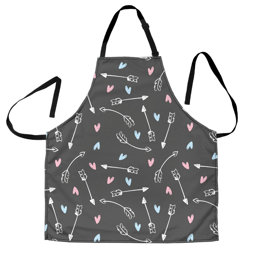 Archery Heart Pattern Print Men's Apron-grizzshop