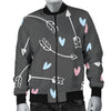 Archery Heart Pattern Print Men's Bomber Jacket-grizzshop