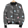 Archery Heart Pattern Print Men's Bomber Jacket-grizzshop