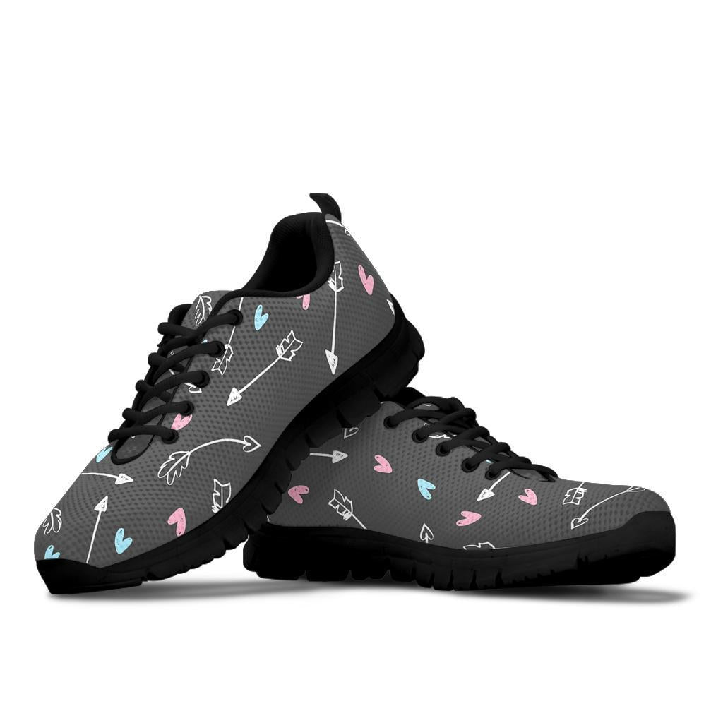 Archery Heart Pattern Print Sneaker Shoes For Men Women-grizzshop