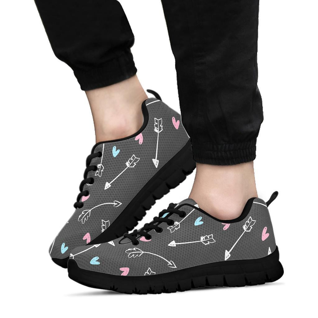 Archery Heart Pattern Print Sneaker Shoes For Men Women-grizzshop