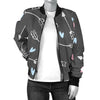 Archery Heart Pattern Print Women Casual Bomber Jacket-grizzshop