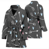 Archery Heart Pattern Print Women Long Robe-grizzshop