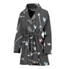 Archery Heart Pattern Print Women Long Robe-grizzshop