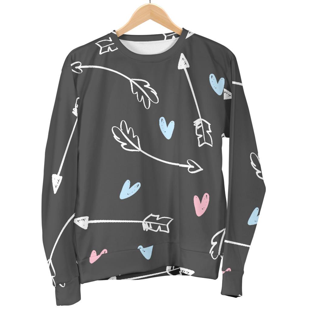 Archery Heart Pattern Print Women's Sweatshirt-grizzshop