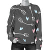 Archery Heart Pattern Print Women's Sweatshirt-grizzshop