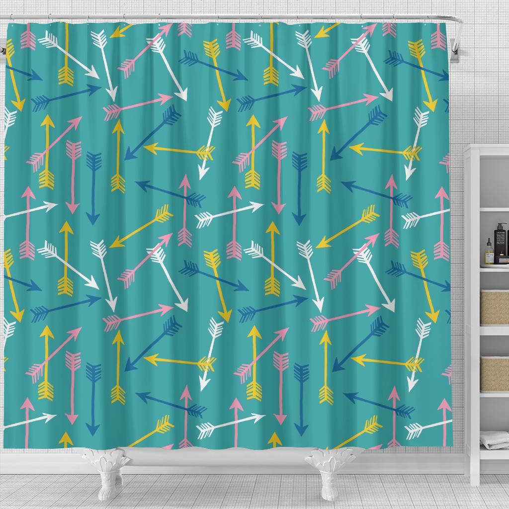 Archery Pattern Print Bathroom Shower Curtain-grizzshop