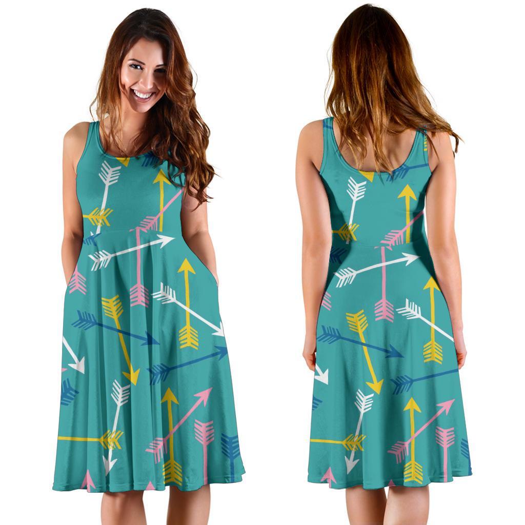 Archery Pattern Print Dress-grizzshop