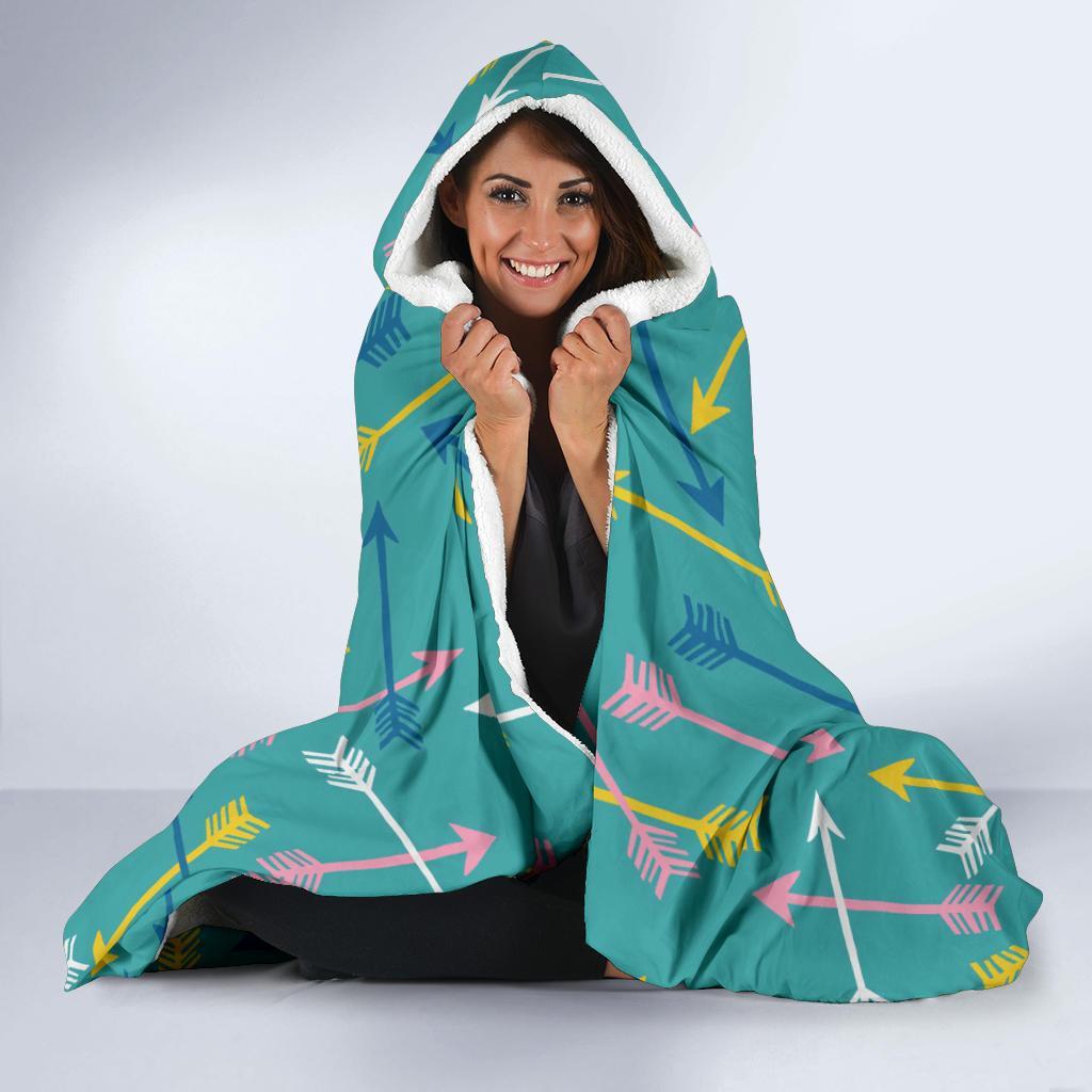 Archery Pattern Print Hooded Blanket-grizzshop
