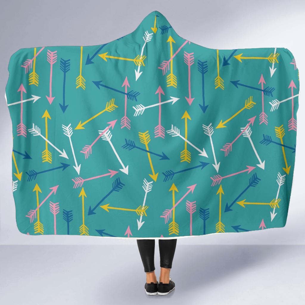 Archery Pattern Print Hooded Blanket-grizzshop