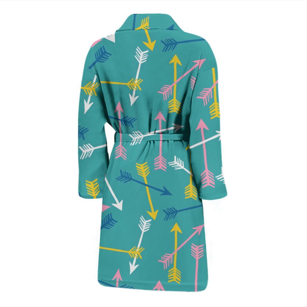 Archery Pattern Print Men Long Robe-grizzshop