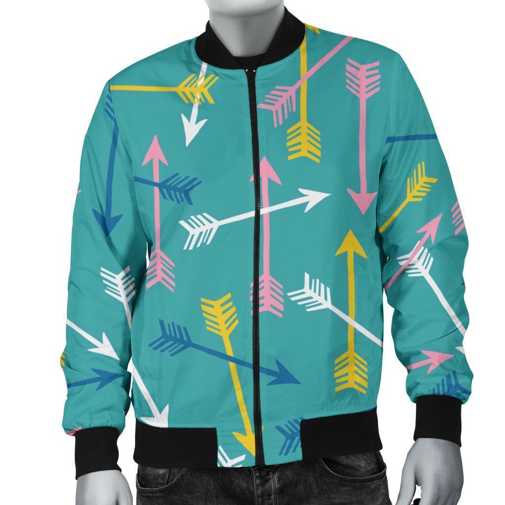 Archery Pattern Print Men's Bomber Jacket-grizzshop