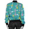 Archery Pattern Print Women Casual Bomber Jacket-grizzshop