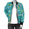 Archery Pattern Print Women Casual Bomber Jacket-grizzshop