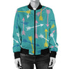 Archery Pattern Print Women Casual Bomber Jacket-grizzshop