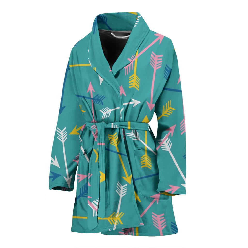 Archery Pattern Print Women Long Robe-grizzshop