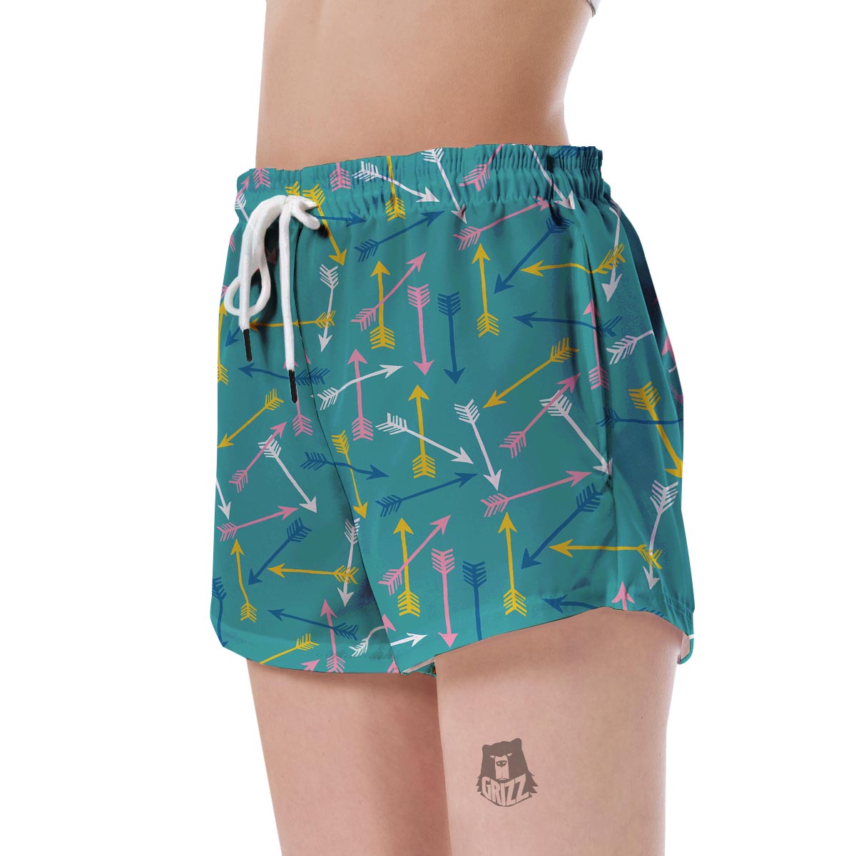 Archery Pattern Print Women's Shorts-grizzshop