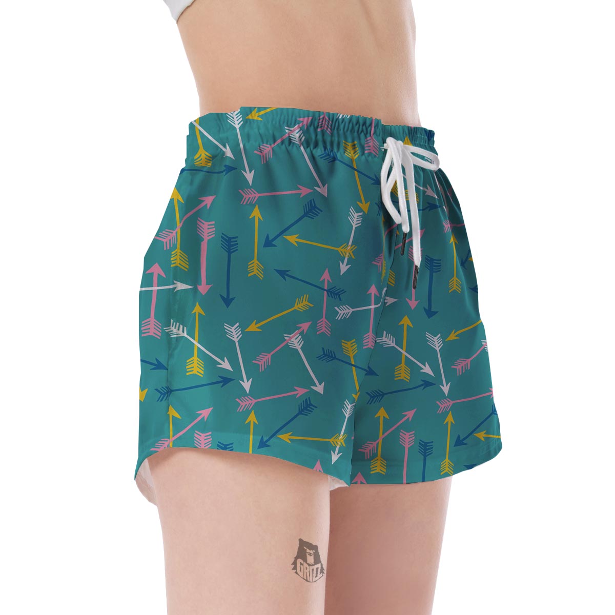 Archery Pattern Print Women's Shorts-grizzshop