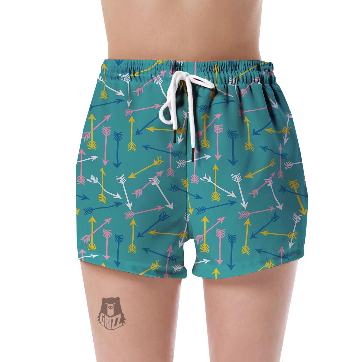 Archery Pattern Print Women's Shorts-grizzshop