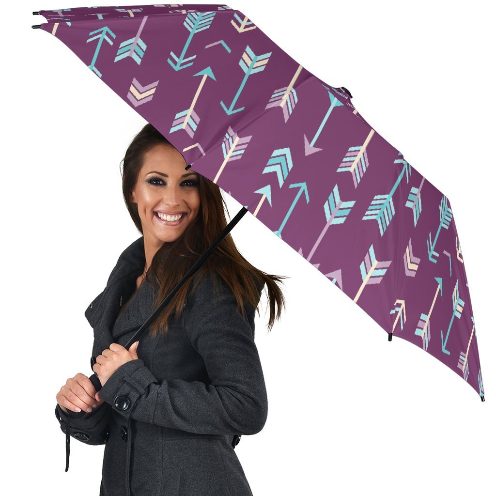 Archery Print Pattern Automatic Foldable Umbrella-grizzshop